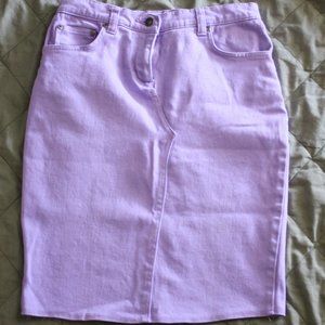 Lilac Jean Pencil Skirt